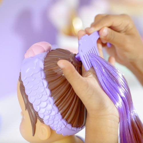 Baby Alive Glam Spa Baby Doll, Mermaid, Makeup Toy for Kids 3 and Up, Color Reveal Mani-Pedi and Makeup, 12.6-Inch Waterplay Doll, Brown Hair thumbnail 2