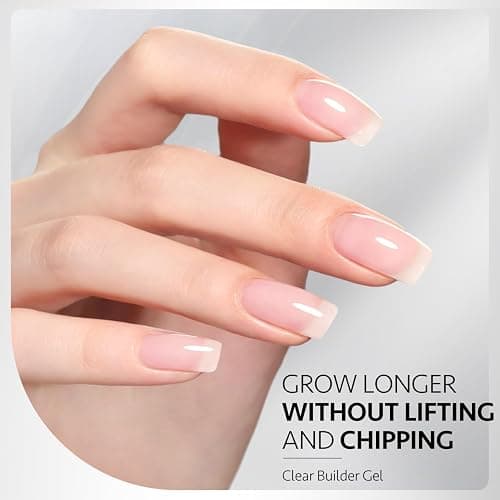 GAOY Gel Top Coat, Builder Gel and Base Coat Set, 3 Pcs 16ml Clear Glossy No Wipe Combination for UV Light Cure thumbnail 4