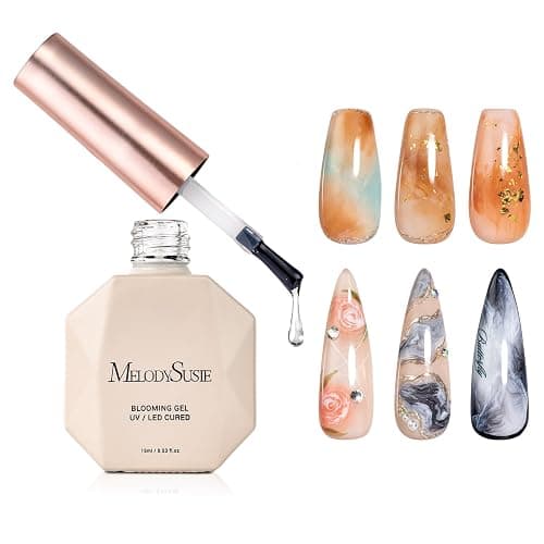 MelodySusie Clear Blooming Gel for Nail Design, Marble Watercolor UV Gel Nail Polish, Spreading Effect Sheer Painting Gel Nail Art Supplies, Nail Salon Manicure at Home for Women, 0.53 Fl Oz - Image 1
