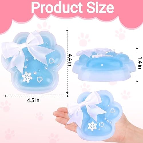 Big Taba Squishy Cat Paw Fidget Toy, Squishies Squeeze Toys for Girls 4-8, Ultra-Soft Sticky Sensory Toy Party Favors for Kids 8-12, Autism Stress Relief (Blue and Clear) thumbnail 2
