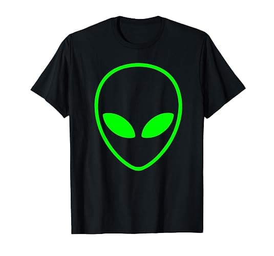 Green Alien Head T-Shirt - Image 1