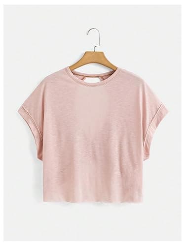 SOLY HUX Women Open Back Tops Workout Backless Tee Casual Athletic Shirts Short Sleeve Oversized Gym T Shirt thumbnail 2