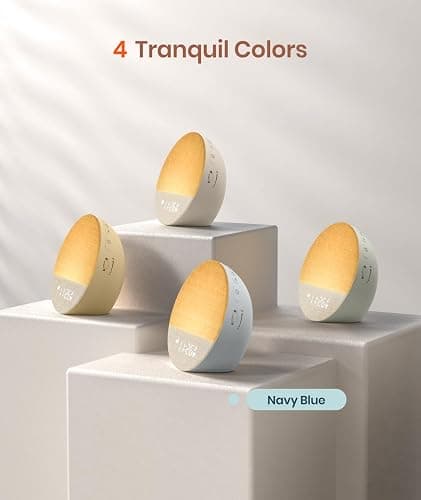 Dreamegg Sunrise 1 - Sunrise Alarm Clock, Sound Machine for Sleep, Customizable Sleep Routines, Dimmable Night Light, 29 Soothing Sounds, White Noise Machine, Wake Up Light for Bedrooms(Blue) thumbnail 2