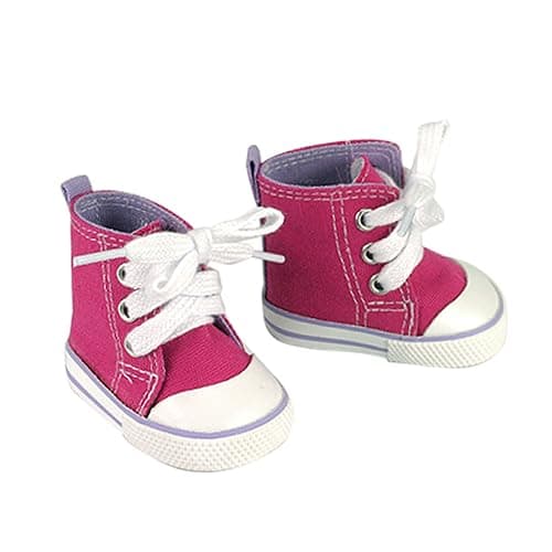 Sophia's Athletic Sports Set Includes Sports Bra, Shorts, Crew Socks and Hi-Top Canvas Sneakers for 18 Inch Dolls, Pink/Gray thumbnail 4