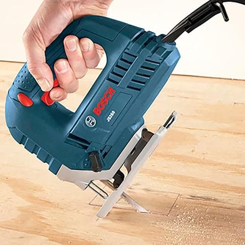 BOSCH JS260 Top-Handle Jig Saw - 6.0 Amp Motor, Variable Speed Control, Low-Vibration Plunging Design, Toolless Blade Change System - Ideal for Accurate and Smooth Cutting thumbnail 7