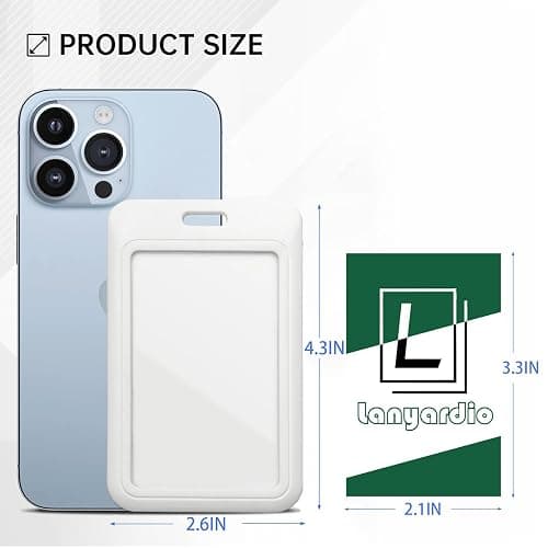 1 Pcs Sliding ID Badge Holder with Clear Window White ID Card Protector Pouch for Office School ID Credit Cards Proximity Key Cards Driver’s Licenses and Passes thumbnail 3