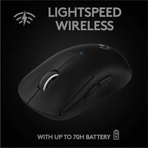 Logitech G PRO X SUPERLIGHT Wireless Gaming Mouse, Ultra-Lightweight, HERO 25K Sensor, 25,600 DPI, 5 Programmable Buttons, Long Battery Life, Compatible with PC / Mac - Black thumbnail 5