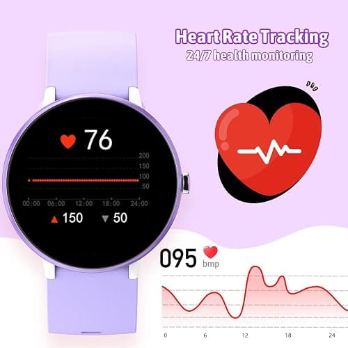 JOYELE Smart Watch for Kids Boy Girl, No Phone Needed Kids Watch Waterproof with 19 Sport Modes, Pedometer, Sleep Monitor, Kids Watch for Girls Boys 6-16 Birthday Gifts Toy Gift (Purple) thumbnail 5