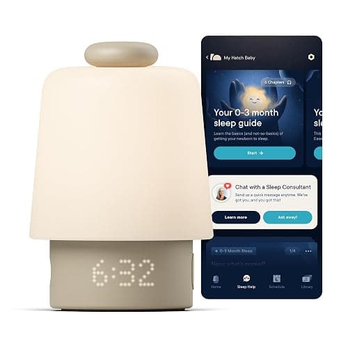 Hatch Baby Sound Machine, Night Light | Sleep Support | Registry Essential, Routine Builder, Time-to-Rise Alarm Clock, White Noise, Nursery Stories, Toddler Kids (Wi-Fi) (Greige) - Image 1