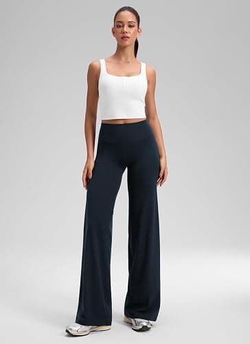 CRZ YOGA Softretch Wide Leg Pants 28"/30"/32" | No Front Seam, Ultimate Comfort, Next to Skin, Yoga, Casual, High Waisted, for Women thumbnail 3