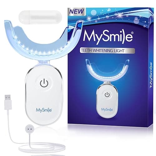 MySmile Teeth Whitening Accelerator Light, 28 LED Blue Light, Each 10 Minutes, USB Charger, Mouth Trays, 1 Pcs LED Light & 4ml Gel - Image 1