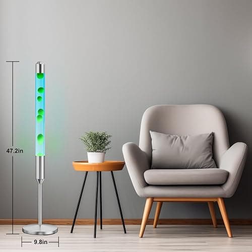 Kyzfy 47.5-Inch Liquid Motion Lamp,Magma Lamp, Mood Relaxation Light，Suitable for Home Decoration,Office Decoration, Cafes,Bars,Etc (Blue Water Green Wax, 47.5 inches) thumbnail 3