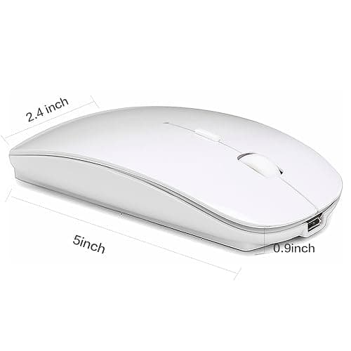 PEIBO Bluetooth Wireless Mouse for Laptop mac MacBook ipad MacBook air MacBook pro pc Desktop Computer Windows Chromebook Notebook (White) thumbnail 4