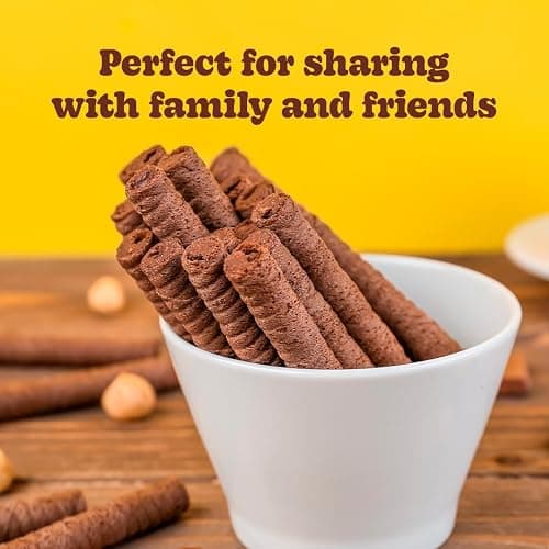 Bauducco Wafer Rolls, Crispy Chocolate Wafer Rolls Filled with Creamy Hazelnut, 14.1 oz (Pack of 1) thumbnail 5
