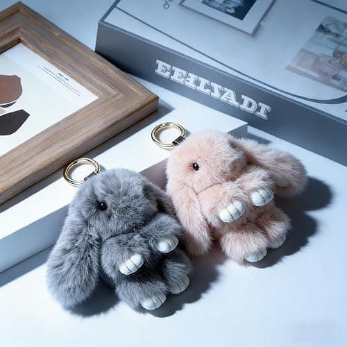 Bunnylulu Keychain with Box, Bunnylulu Keychain with Tin, Bunnylulu Cute Plush Key chain thumbnail 6
