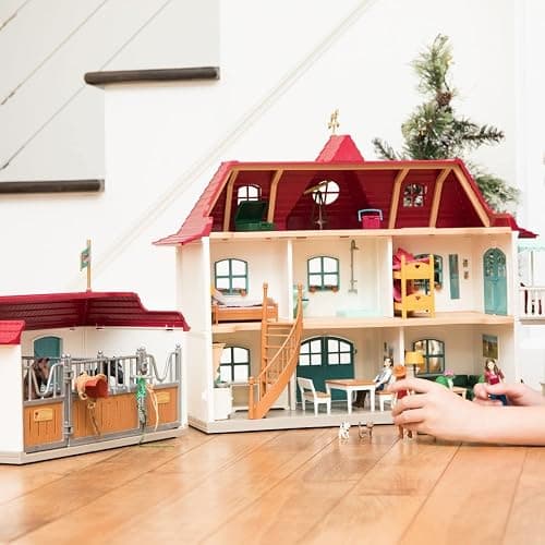 Schleich Horse Club - 192Pc Lakeside Country House And Stable | 42551 | Horse Figurine, Equestrian Toy for Girls 5+, Realistic Horse Toy, Screen-Free Imaginative Pretend Play, Party Gifts thumbnail 2