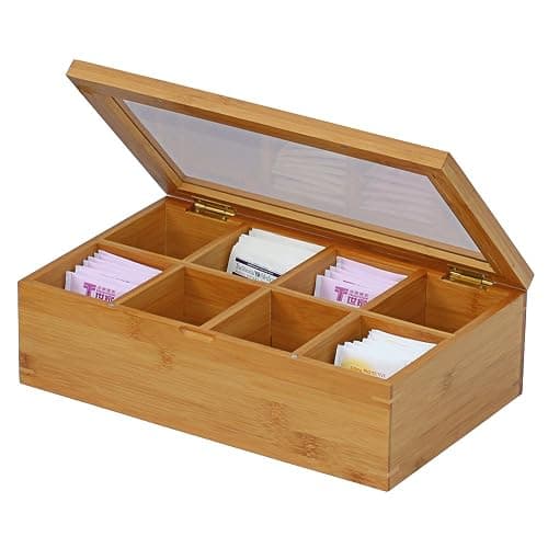 Oceanstar - TB1323 Oceanstar Bamboo Tea Box, 12 Inch, Natural thumbnail 3