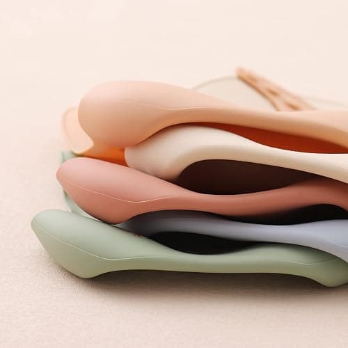 ROCCED Baby Silicone Bibs 2 Sets Baby Bibs with Food Catcher for Girls Boys Toddlers BPA Free Waterproof Soft Durable Adjustable Silicone Bibs for Babies-Shifting Sand/Pale Mauve thumbnail 6