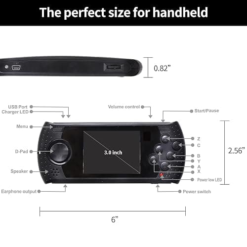 16 Bit Handheld Game for Kids Built-in 230 HD Classic Retro Video Games USB Rechargeable 3.0 Inch Childrens Travel Electronics Toys Portable Gaming Player System Gift for Boys Girls Ages 4-8-12 thumbnail 2