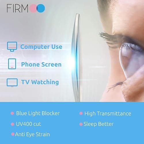 Firmoo Oversized Blue Light Blocking Glasses for Women/Men, Large Square Frame Computer Glasses for Screens thumbnail 6