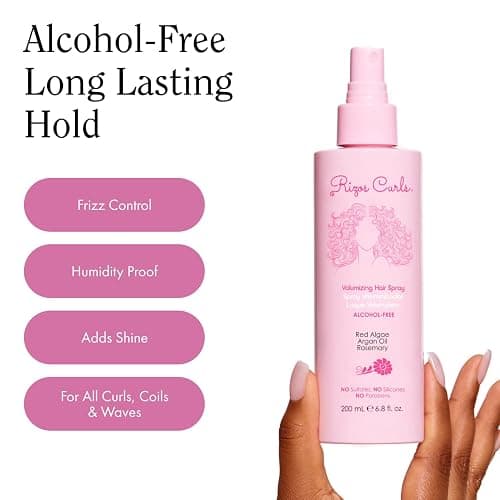 Rizos Curls Alcohol-Free Curl Hair Spray – Flexible Hold, Volume & Frizz Control – Adds Shine & Bounce for All Hair Types Wavy, Curly, Coily 1a–4c – Sulfate, Paraben & Alcohol-Free thumbnail 5
