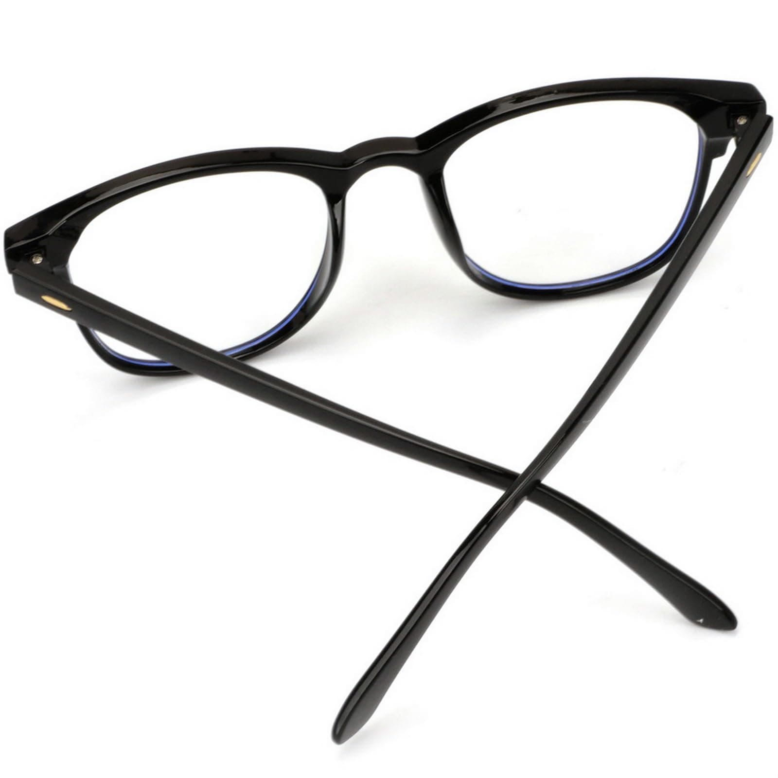 Blue Light Blocking Gaming Glasses Spectacles Anti Eyestrain Glasses Eyewear Retro Vision Care Anti Glare for PC Laptop Gamer Computer Reading - Black thumbnail 5