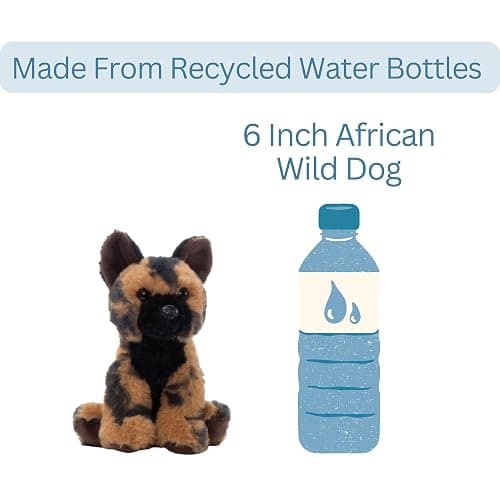 The Petting Zoo African Wild Dog Stuffed Animal Plushie, Gifts for Kids, Wild Onez Babiez Zoo Animals, Zoologee African Wild Dog Plush Toy 6 inches thumbnail 4