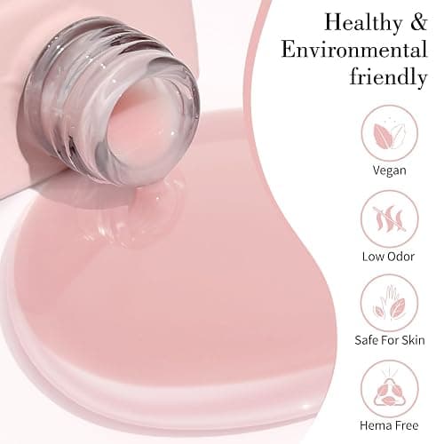 CANNI Rubber Base Gel Nude 9ml Nail Strengthener UV LED Soak Off Gel Polish | Flexible Support • Nail Strengthening • Crack Resistant • Natural Nail Protection • Smooth Application • DIY & Salon Use thumbnail 6
