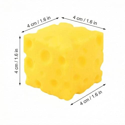 Cheese Squishy Lovely Unbreakable Cute Cheese Cute Toy Soft Foam Stress Toy for Men Women for Stress Relief Squeeze Ball thumbnail 6