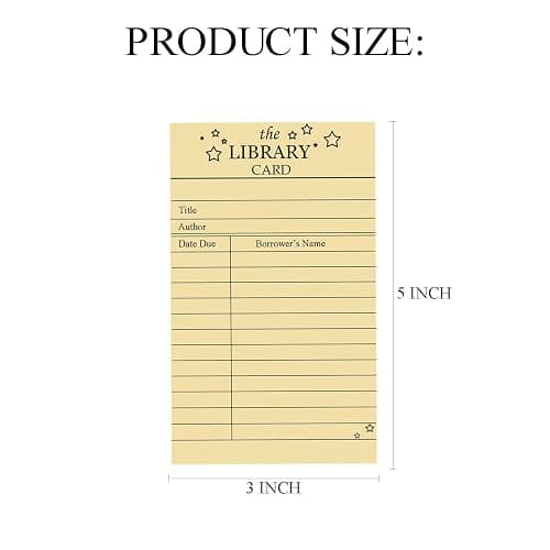 100 Pack Colorful Library Cards 3x5 inch Bulk Library Checkout Cards for School Book Checkouts,Due Date Record Keeping for Book Pockets and Classroom Supplies Cataloging thumbnail 3