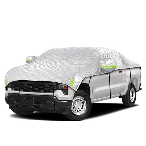 Kistrba Hail Car Cover for Full-Size Truck 220-235 Inches Long, 4-Layer Thickened Cotton Fabric Cover Protector, Custom Fit Folding Sun Shade Protection Blocker Windshield Cover - Image 1