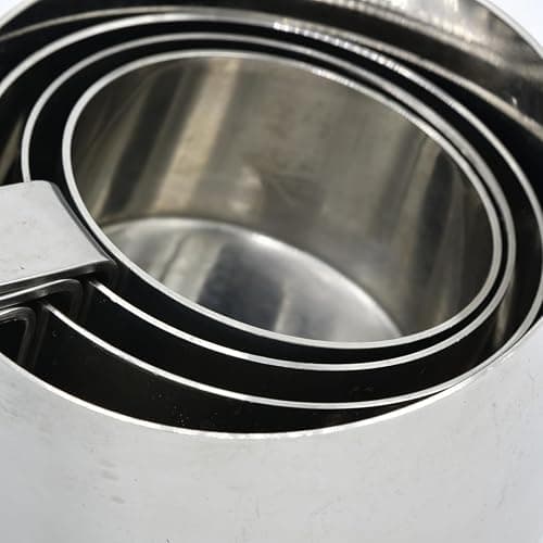 Tala Stainless Steel Measuring Cups, Set of 4, Measurements in Millilitres and Cups, Nest Neatly for Storage, Metallic Silver thumbnail 3