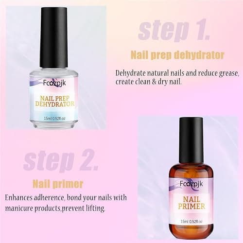 Fcozpjk Nail Dehydrator and Nail Primer with Cuticle Oil Set, Air Dry Bonding Primer for Acrylic Nails No Lift, Acid-free Prep Dehydrator, Natural Cuticle Oil for Nails, Manicure Accessories thumbnail 3