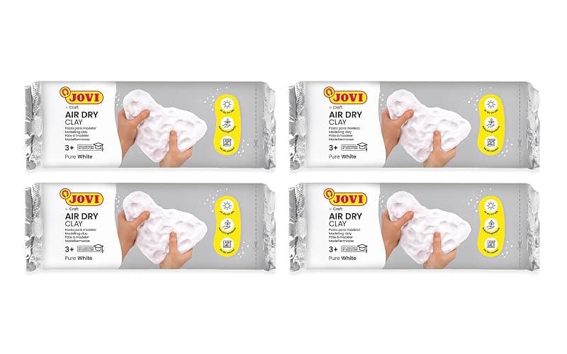 Jovi - Air Dry Modeling Clay, Set of 4 Units, 2.2lb Each, Total of 8.8lb, No Oven Needed, White Color, Pottery Clay for Arts and Crafts Projects (P86/4) - Bulk Buy thumbnail 4