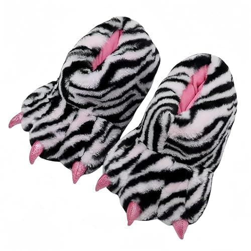 JUTONGCHANG Animal Paw Slippers Plush Warm Home Slippers Bear Slippers for Adults Stuffed Furry Animal Monster Claw Paw - Image 1