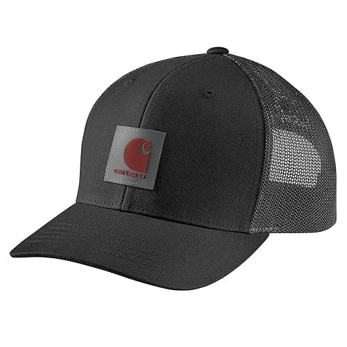 Carhartt Mens Rugged Flex Twill Mesh-Back Logo Patch Cap - Image 1