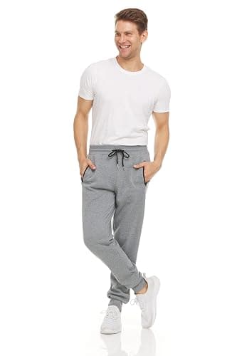 PURE CHAMP Mens 3 Pack Fleece Active Athletic Workout Jogger Sweatpants for Men with Zipper Pocket and Drawstring Size S-3XL thumbnail 5