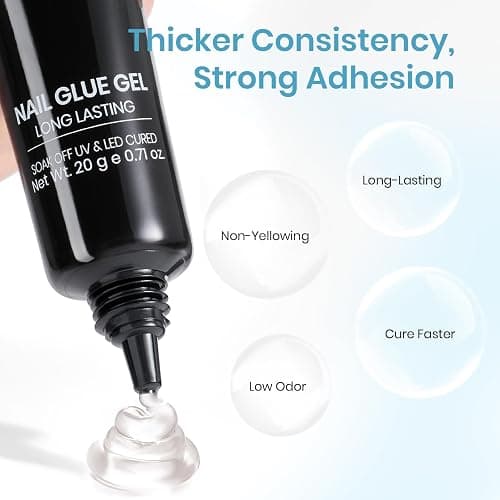 Beetles Tipex Nail Glue 20g Solid Nail Glue Gel Super Strong for Tipex Nail Tips Soak Off U V No Hand-Hold Needed Professional Beginner-Friendly 28+ Days Lasting thumbnail 7