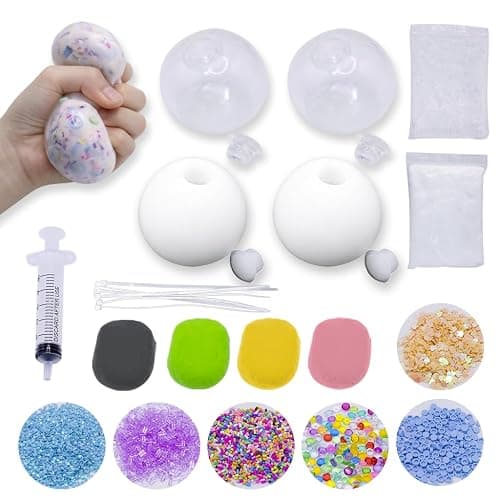 DIY Squishy Making Kit, Stress Ball Kit with Crunchy Fillers, ASMR Toy | Reusable Silicone Balls • Customizable FillersMix Colors & Textures • Creative Craft Activity • Endless Creative Combinations - Image 1