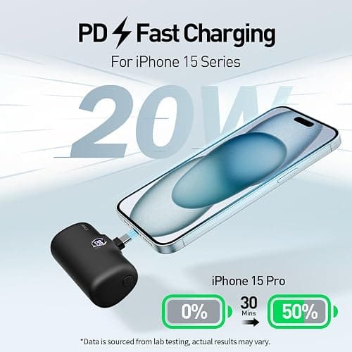 iWALK USB-C Portable Charger for iPhone 17/16/15, Mini 20W 4,800mAh Wireless Power Bank Fast Charging Travel Battery Pack Compatible with iPhone 17/16/15 Plus/17 Pro/17 Pro Max, Andriod Phone Samsung thumbnail 3