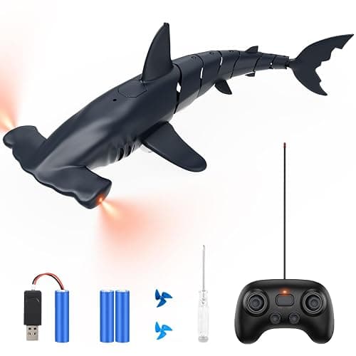 fygurso Remote Control Shark Toys High Simulation,Water Toys for Kids, High Simulation Shark for Pool & Bath, Ideal Gifts for Boys Ages 6+ (Gray) thumbnail 8