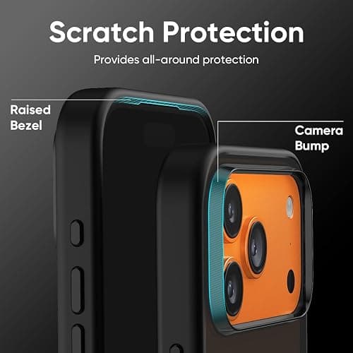 FLOLAB Surtect Tri-Fusion Magnetic for iPhone 17 Pro Max Case Protective Slim Design Magsafe Compatible Military Grade - Full Black Matte Translucent thumbnail 5