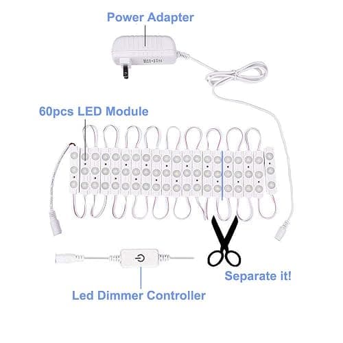 Led Vanity Mirror Lights, Hollywood Style Vanity Make Up Light, 10ft Ultra Bright White LED, Dimmable Touch Control Lights Strip, for Makeup Vanity Table & Bathroom Mirror, Mirror Not Included thumbnail 6