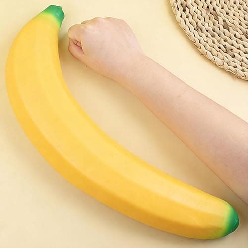 Giant Banana Squishy, Jumbo Banana Squishy Fidget Toys, Soft Banana Stress Toy for Stress Relief and Enhancement for Work School (Small-7in) thumbnail 5