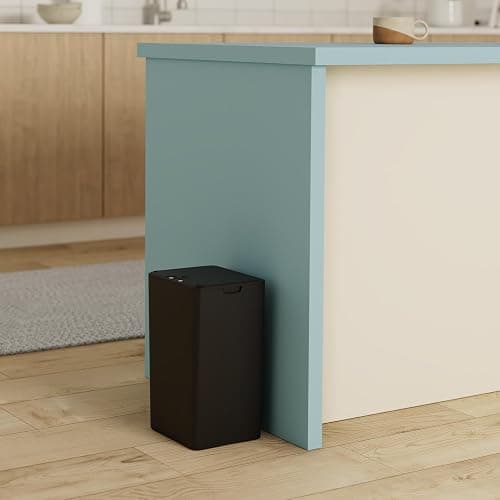 jinligogo 2Pack Bathroom Small Trash Can with Lid, 4 Gallon Touchless Automatic Garbage Can Slim Waterproof Motion Sensor Smart Trash Bin for Bedroom, Office, Living Room-Black - 2P 4 Gallon Black thumbnail 2