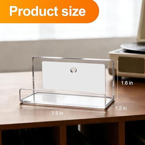 Kalami 6 Pack Vinyl Record Holder Wall Mount Self Adhesive | Acrylic Record Shelf Display Racks for LP Album Covers CD Book Pictures Frame thumbnail 3