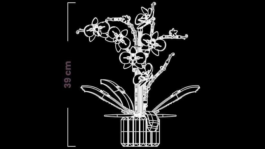 LEGO Botanicals Orchidee - Künstliche Pflanzen Set mit weißen und rosa Blumen - Modellbausatz für Erwachsene - Home und Zimmer-Deko - Botanik Kollektion - Geschenke für Frauen und Männer 10311 thumbnail 3