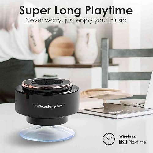 XLeader SoundAngel Mate, Upgraded, Pro Shower Speaker, Certified IPX7 Waterproof Bluetooth Speaker, with Suction Cup, Hook, Built-in Mic, Crystal Sound&Rich Bass, 12H Playtime, Ideal Gifts, Rose Gold thumbnail 5