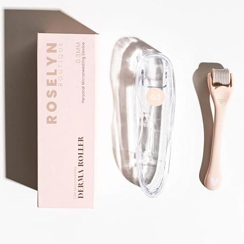ROSELYNBOUTIQUE Derma Roller for Hair Beard Facial Skin Face 0.3mm 540 Microneedles Cosmetic Beauty Instrument Self-Care Gifts for Men Women thumbnail 6