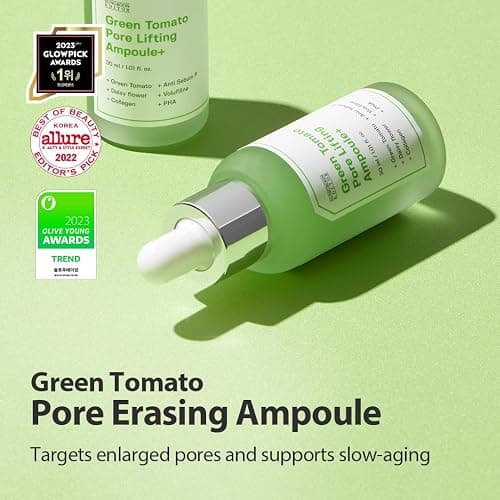 SUNGBOON EDITOR Green Tomato Pore Lifting Ampoule | Pore Minimizer Serum with Niacinamide & Green Tomato Extract | Hydrating & Firming Care for Sensitive Skin | Korean Skincare thumbnail 3